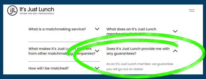 Its just lunch guarantee