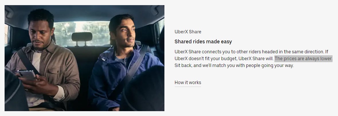 uber pool savings